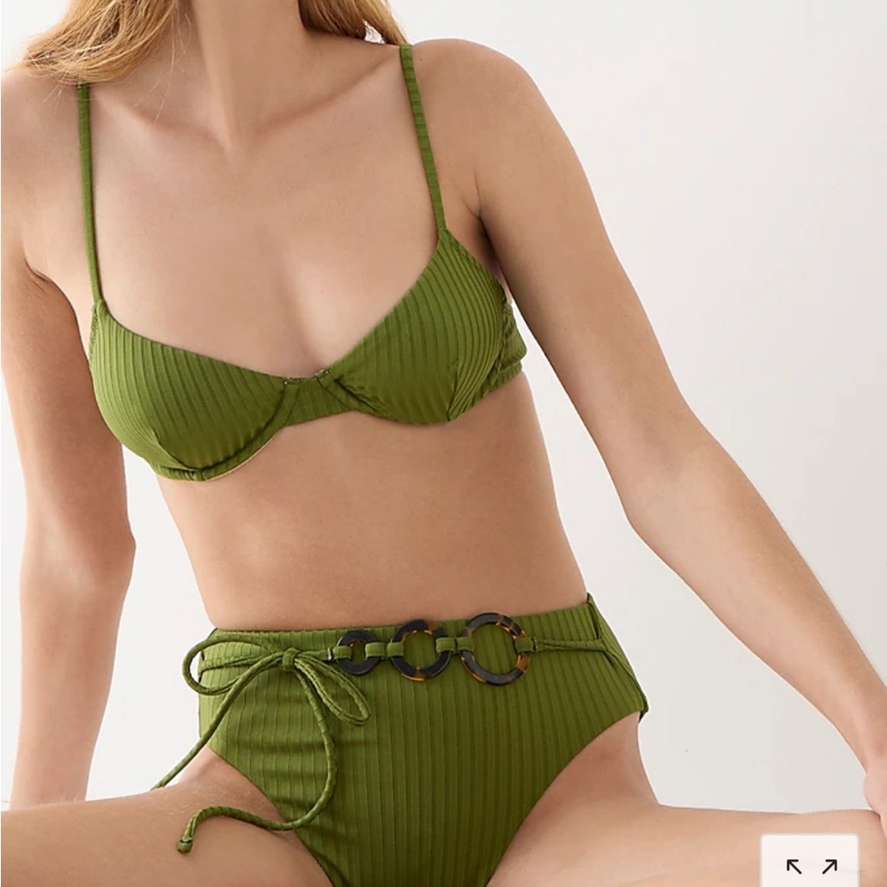 J crew green bikini top